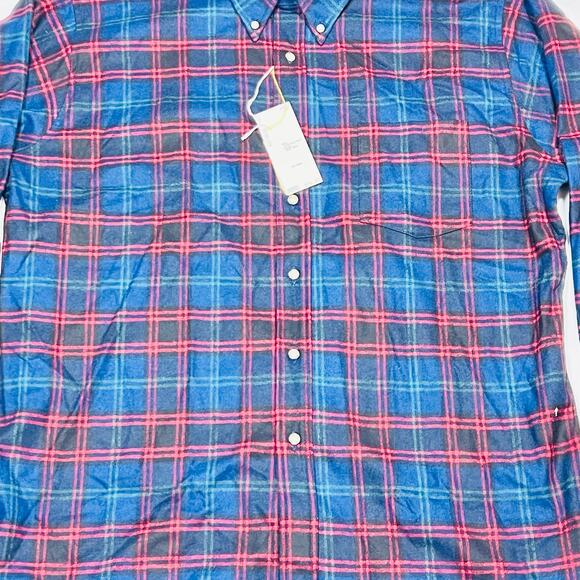 Vintage Pendleton Mens XL Red Blue Plaid Shirt Wool Long Sleeve Woolen Mills - Picture 3 of 11